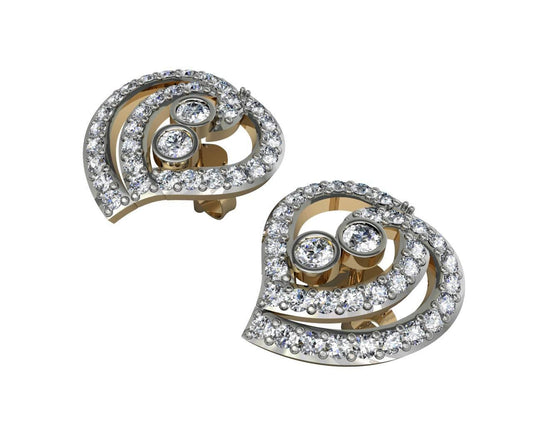 Precious Hearts Diamond Earstuds - Jewelslane