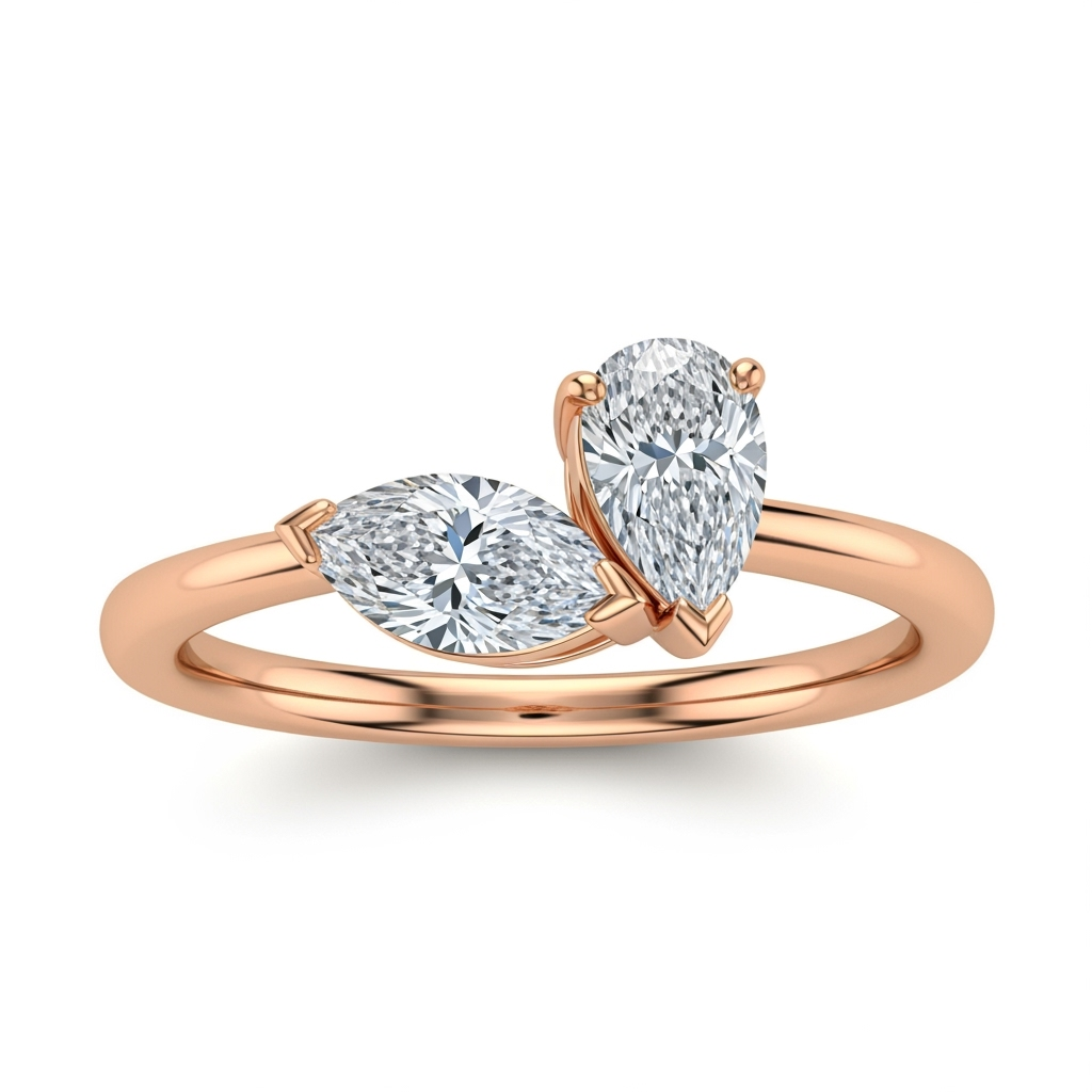 Raima Pear Shape & Marquise Shape Lab Diamond ring - Jewelslane