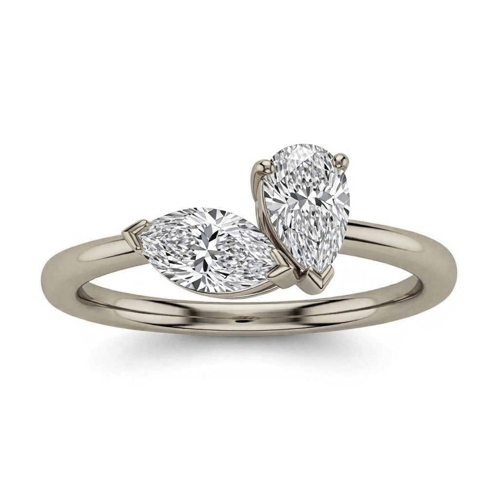 Raima Pear Shape & Marquise Shape Lab Diamond ring - Jewelslane