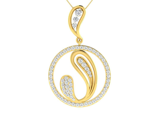 Rainie Diamond Pendant in Gold - Jewelslane