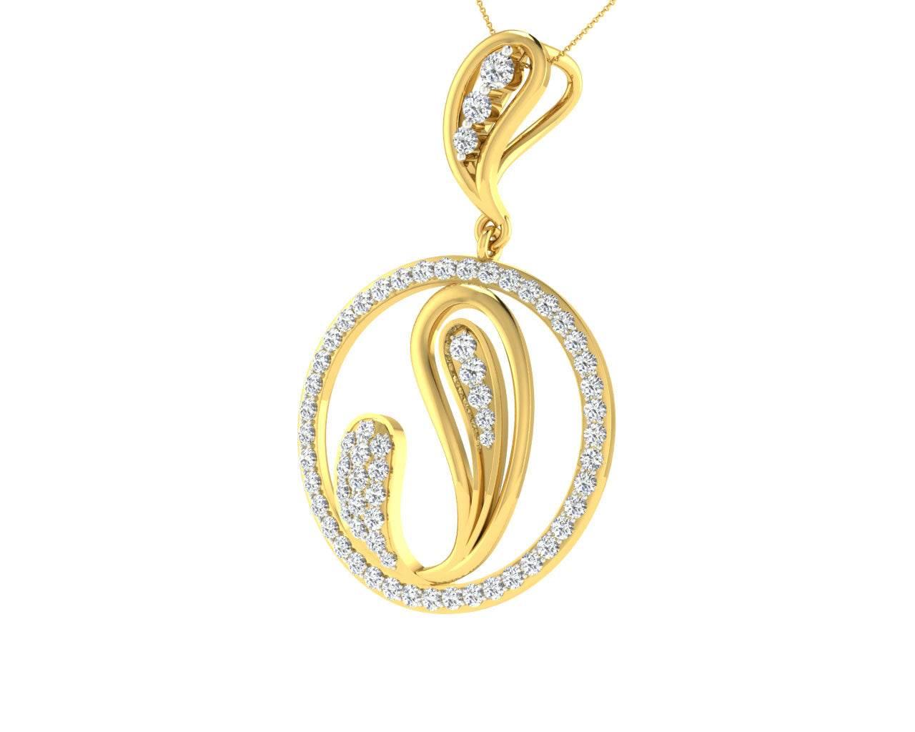 Rainie Diamond Pendant in Gold - Jewelslane