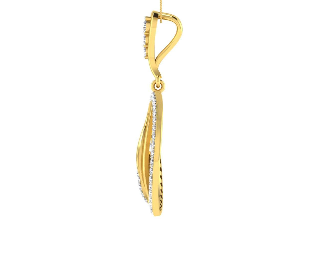 Rainie Diamond Pendant in Gold - Jewelslane