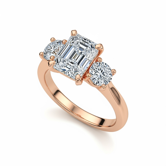 Rami Emerald Cut Diamond Solitaire Ring - Jewelslane