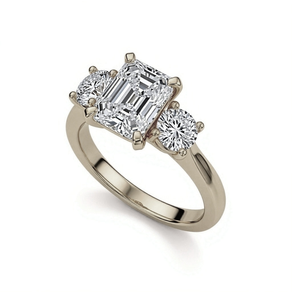 Rami Emerald Cut Diamond Solitaire Ring - Jewelslane