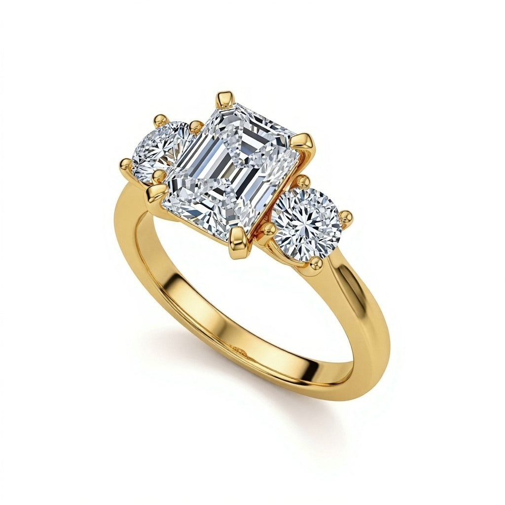 Rami Emerald Cut Diamond Solitaire Ring - Jewelslane