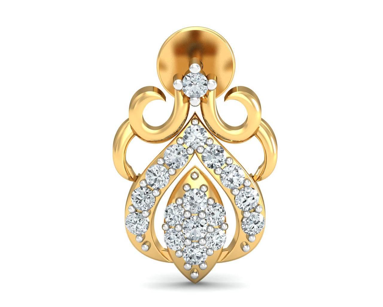 Reba Diamond Earrings in Gold - Jewelslane
