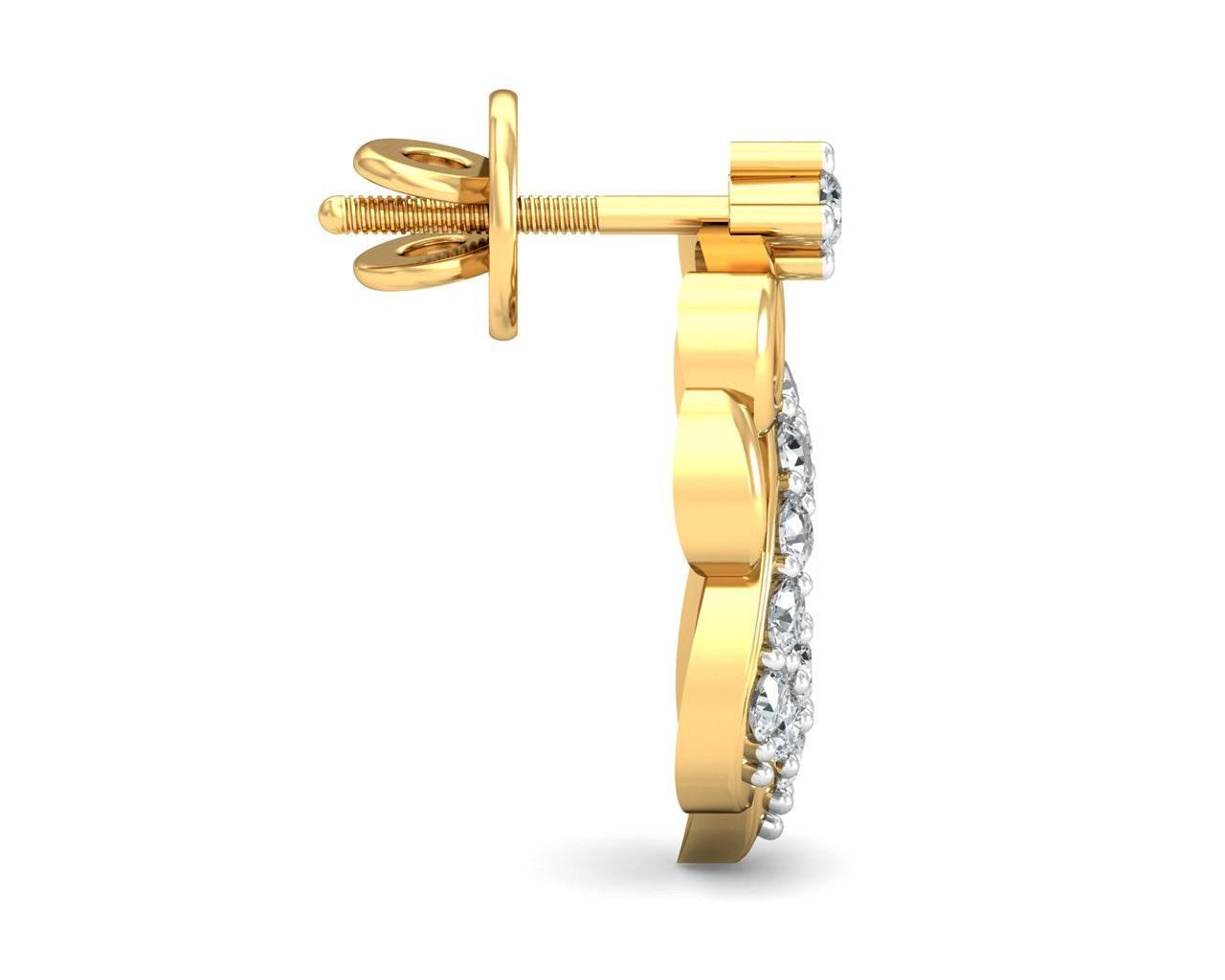 Reba Diamond Earrings in Gold - Jewelslane