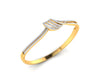 Remy Diamond Half Bangle in gold - Jewelslane