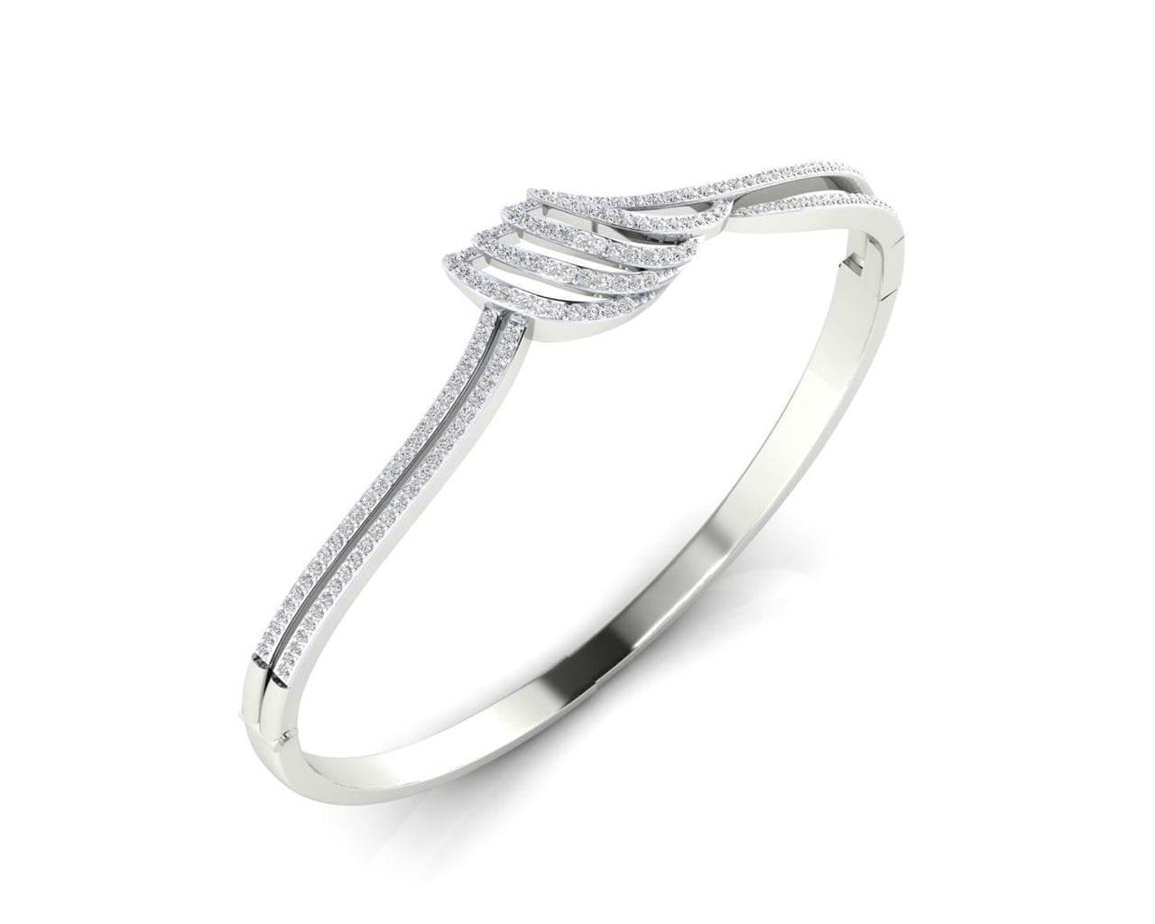 Remy Diamond Half Bangle in gold - Jewelslane