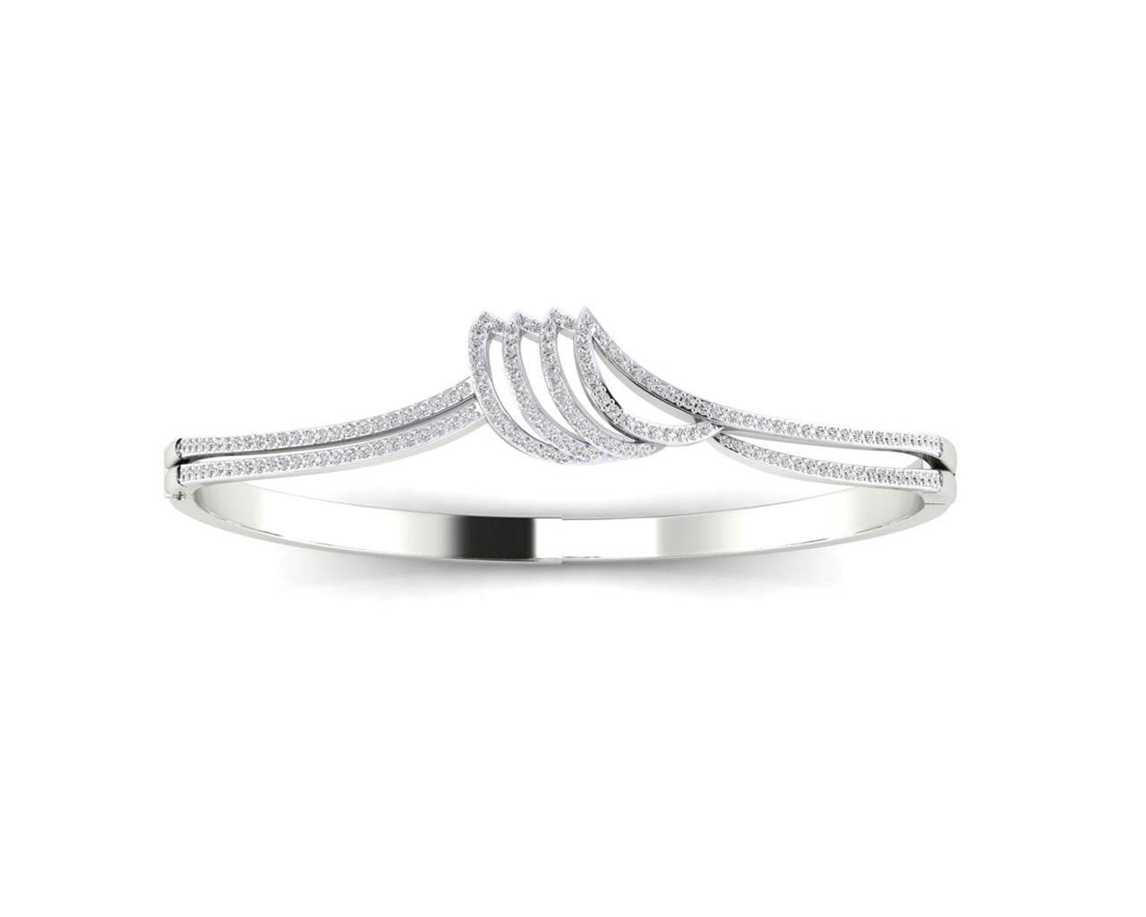 Remy Diamond Half Bangle in gold - Jewelslane