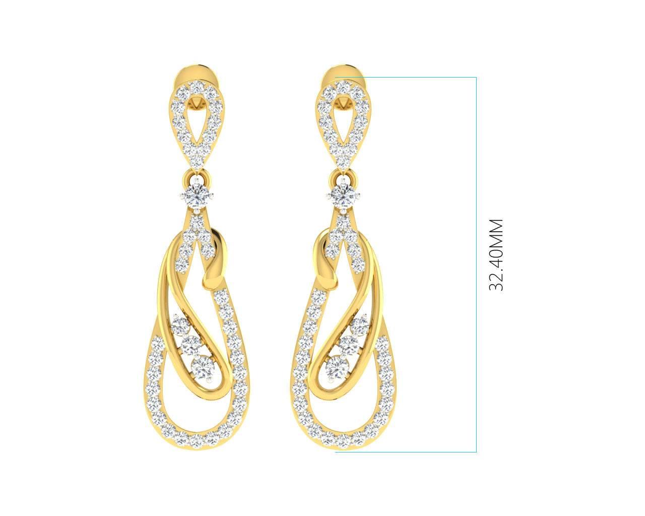 Rene Diamond Pendant & Earrings Set - Jewelslane