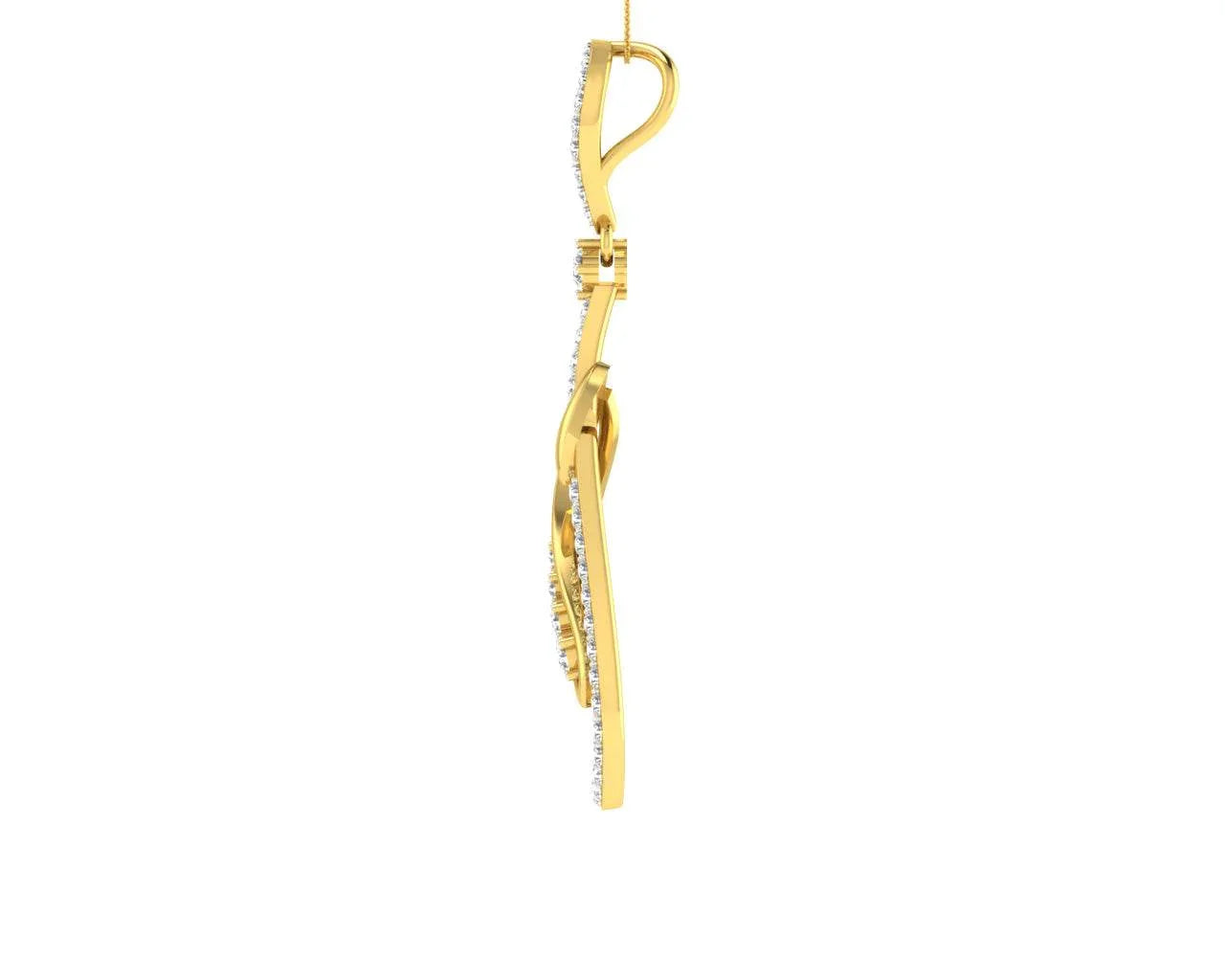 Rene Diamond Pendant in Gold - Jewelslane