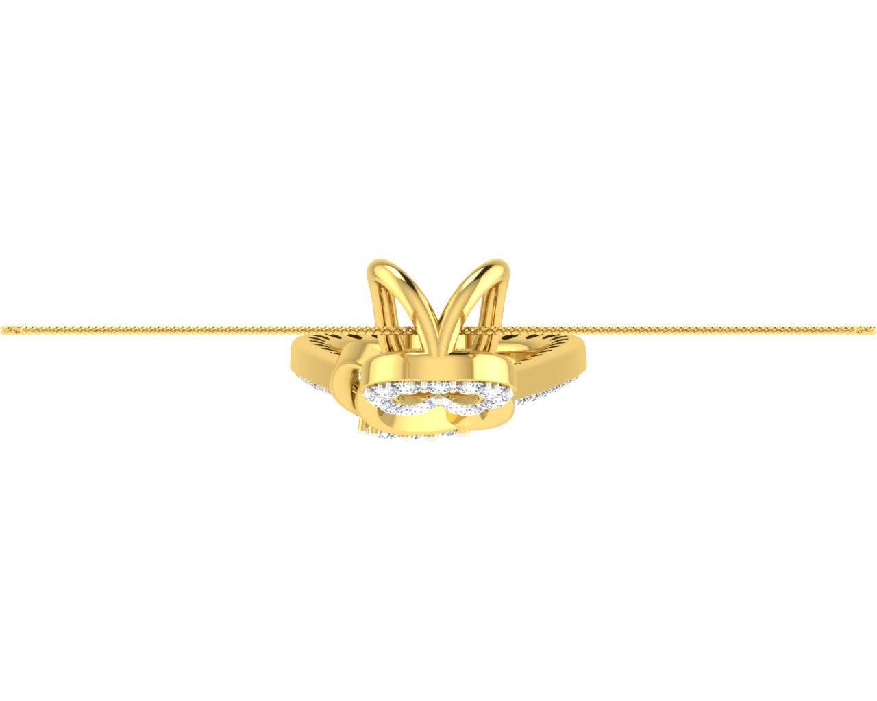 Rene Diamond Pendant in Gold - Jewelslane