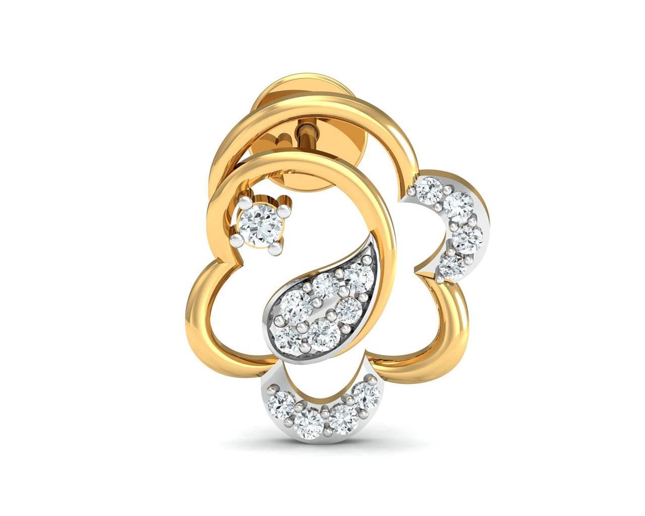 Reya Diamond Earrings In gold - Jewelslane