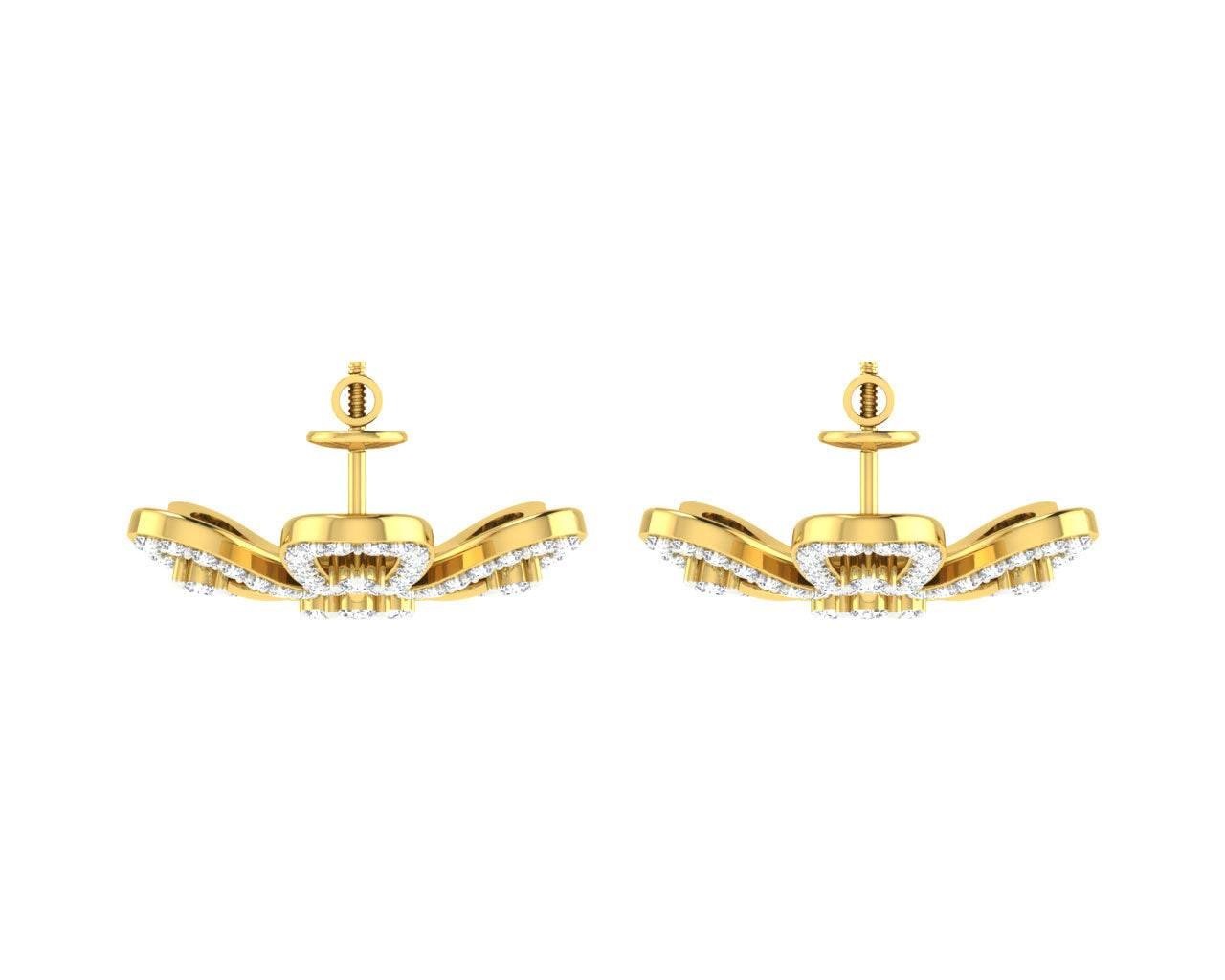 Rhea Diamond Earrings in Gold - Jewelslane