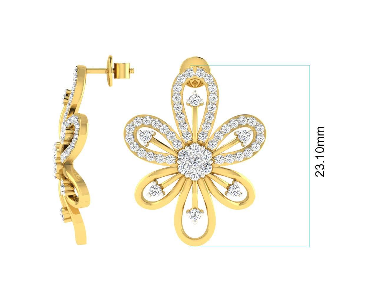 Rhea Diamond Earrings & Pendant Set - Jewelslane