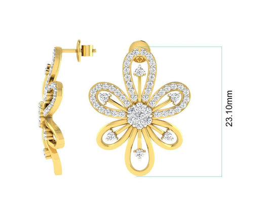 Rhea Diamond Earrings & Pendant Set - Jewelslane