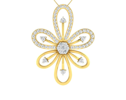 Rhea Diamond Pendant in Gold - Jewelslane