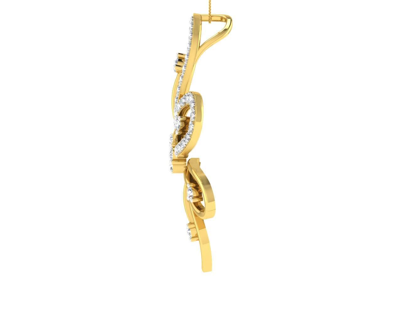 Rhea Diamond Pendant in Gold - Jewelslane