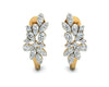 Rhia Diamond Earrings in 14k gold studded with 44 round brilliant cut diamonds - Jewelslane