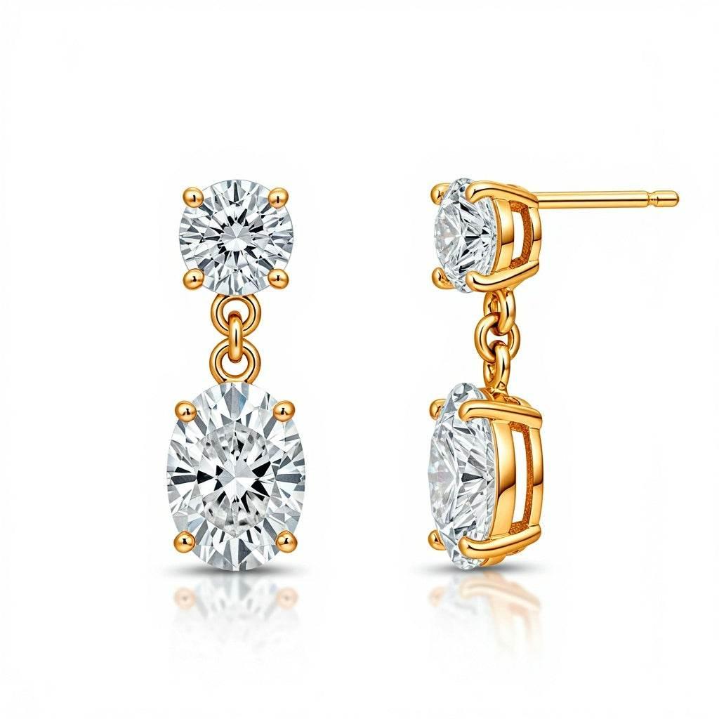 Rica Lab Grown Diamond Solitaire Earrings - Jewelslane