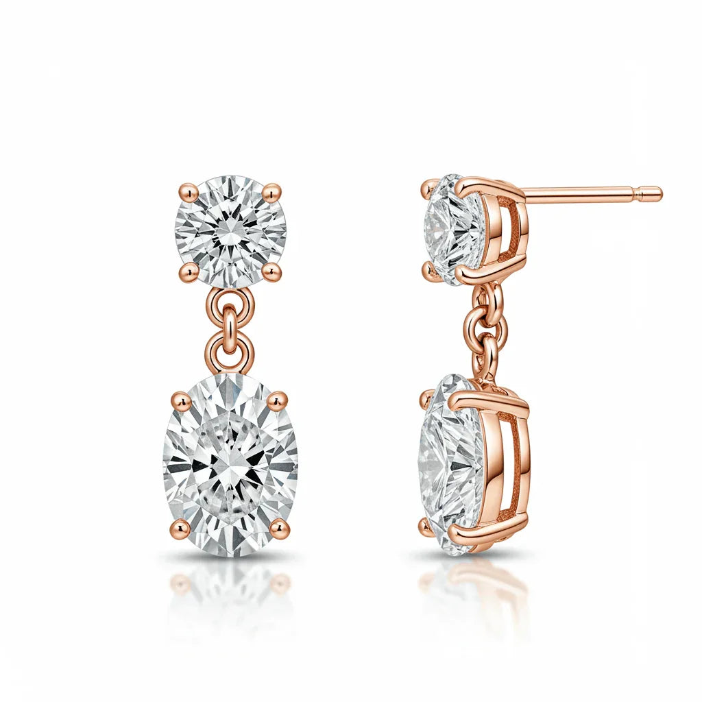 Rica Lab Grown Diamond Solitaire Earrings - Jewelslane