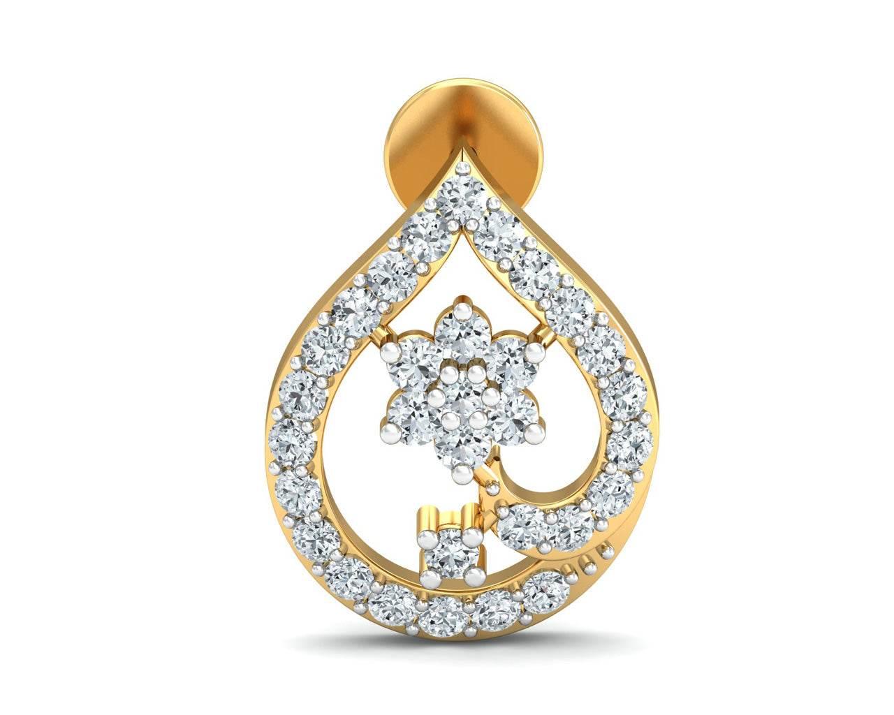 Rima Gold Diamond Earrings - Jewelslane