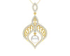 Rina Pearl & Diamond Pendant in Gold - Jewelslane