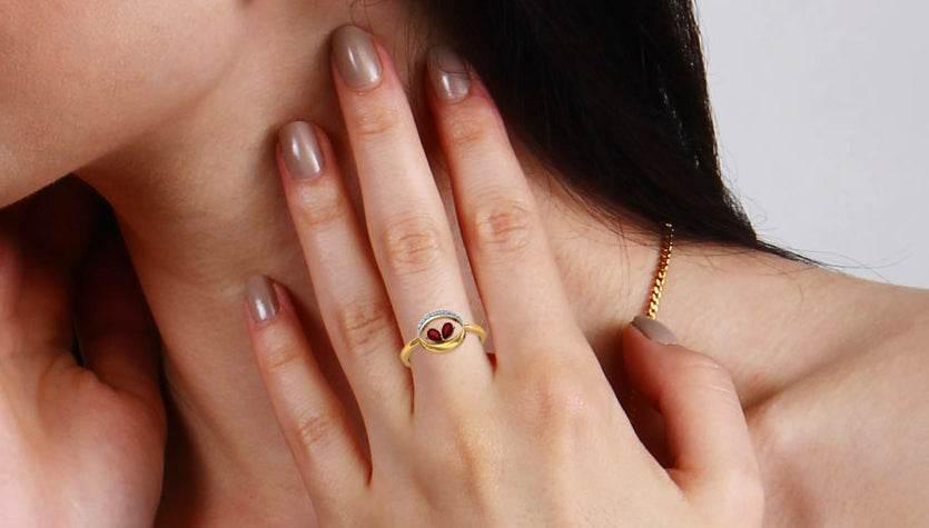 Chiti Ruby Diamond Ring - Jewelslane