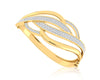 Riwa Designer Diamond Half Bangle in 14k gold - Jewelslane