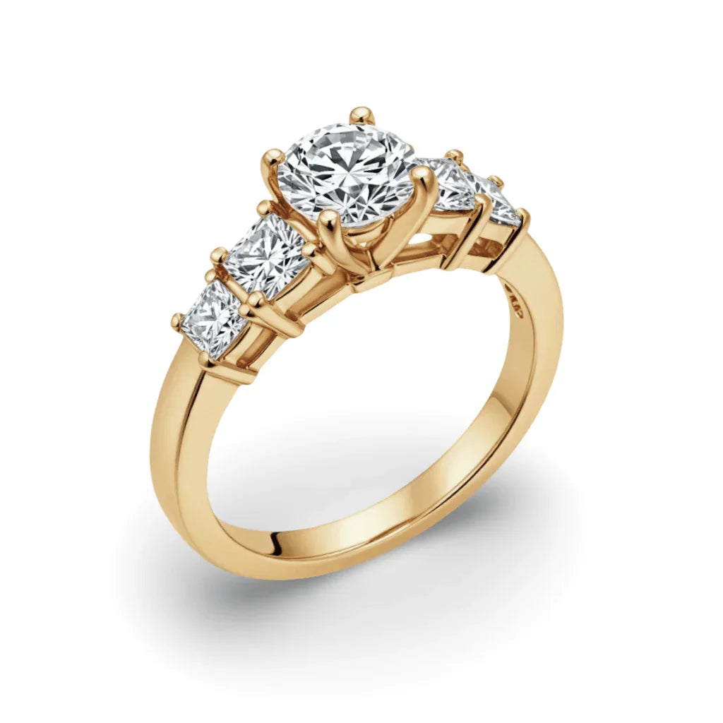 Roica Lab Grown Round Brilliant cut solitaire diamond ring - Jewelslane