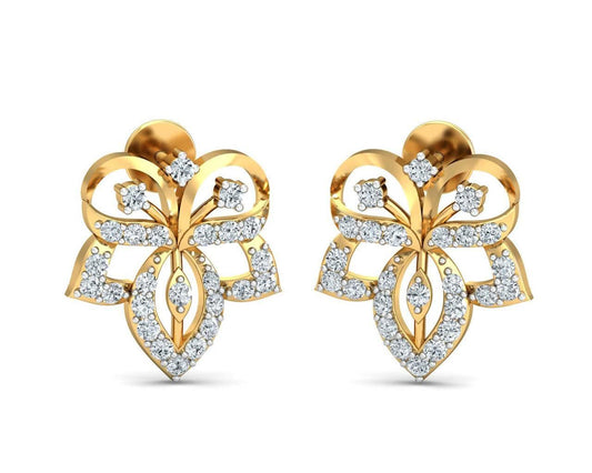 Ruhi Diamond Earrings in Gold - Jewelslane