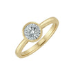 Russo Round Brilliant Cut Lab Grown Diamond Solitaire Bezel set ring - Jewelslane