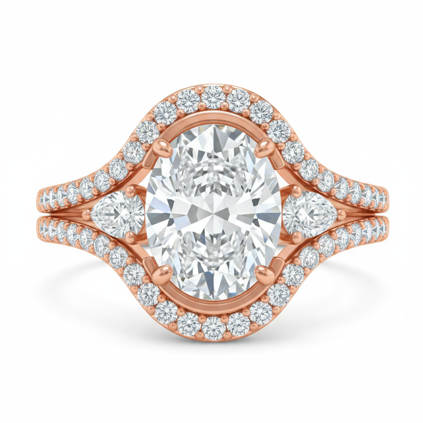 Saba Oval Shape Lab Diamond Solitaire Ring - Jewelslane