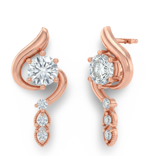 Sabia Lab diamond Delicate Drop earrings - Jewelslane