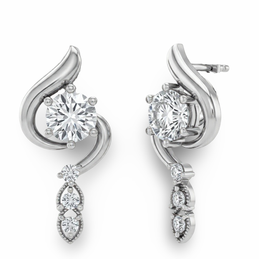 Sabia Lab diamond Delicate Drop earrings - Jewelslane