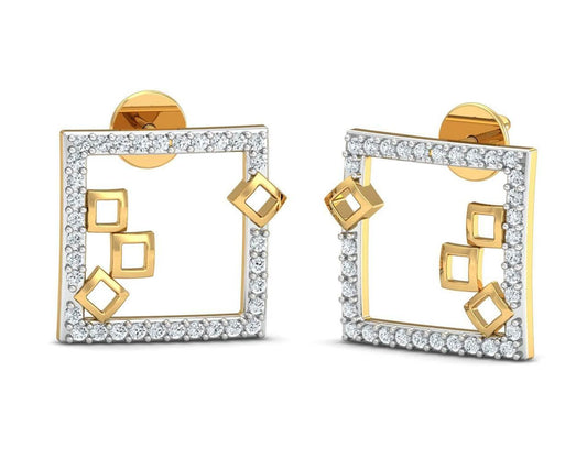 Sabina Diamond earrings in gold - Jewelslane