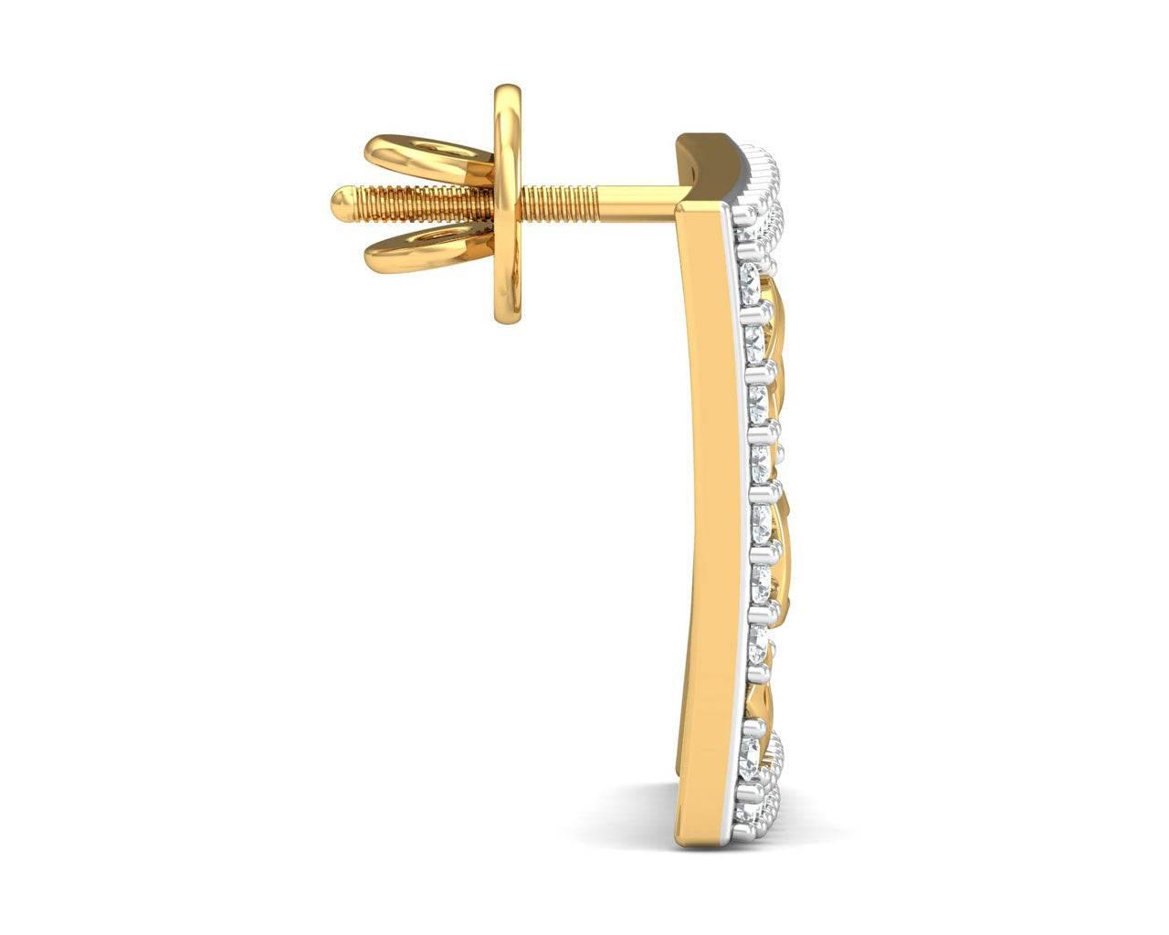 Sabina Diamond earrings in gold - Jewelslane