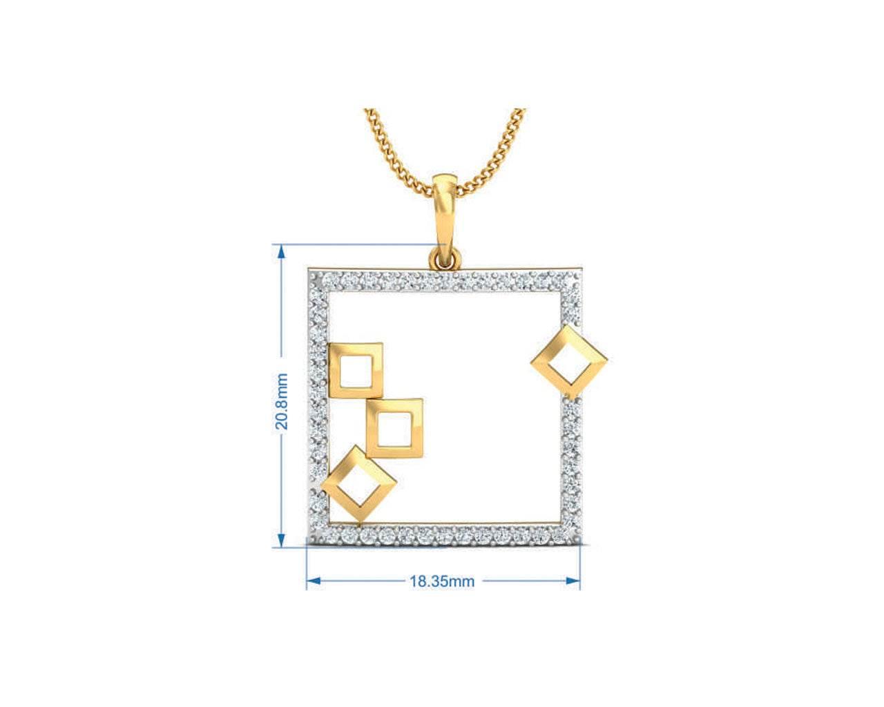 Sabina Gold & Diamond Pendant Set - Jewelslane
