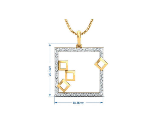 Sabina Gold & Diamond Pendant Set - Jewelslane
