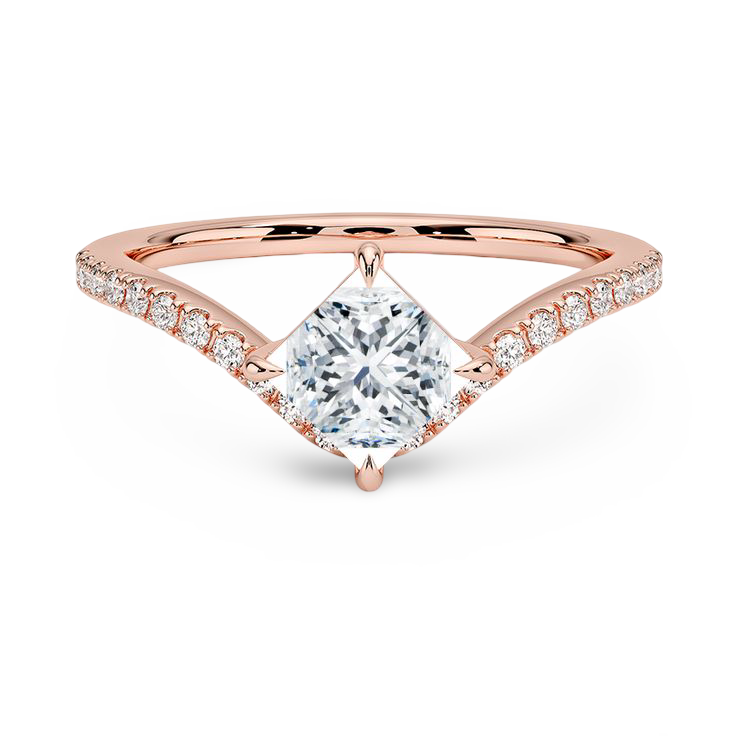 Sabra Princess Cut Lab Diamond Solitaire Ring - Jewelslane