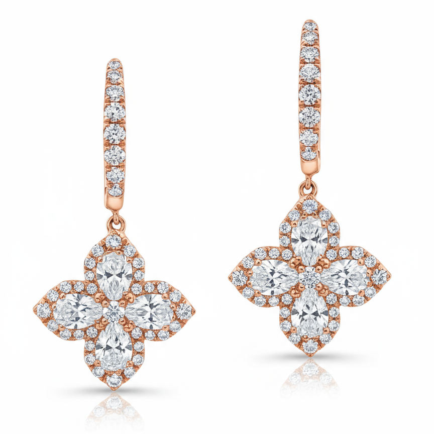 Sachi Lab Grown Diamond Dangle Earrings - Jewelslane