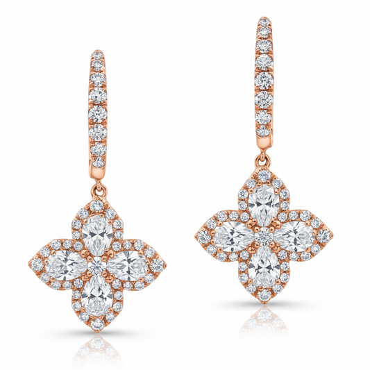 Sachi Lab Grown Diamond Dangle Earrings - Jewelslane