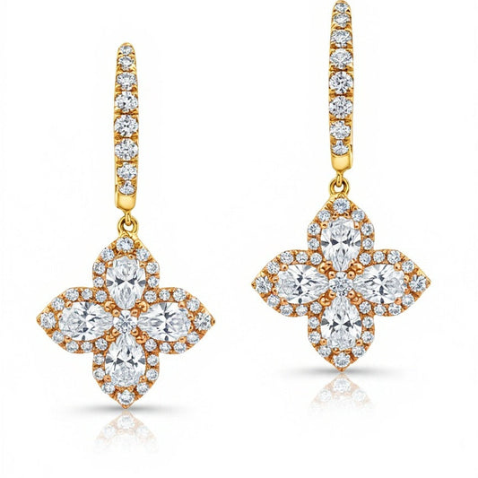 Sachi Lab Grown Diamond Dangle Earrings - Jewelslane