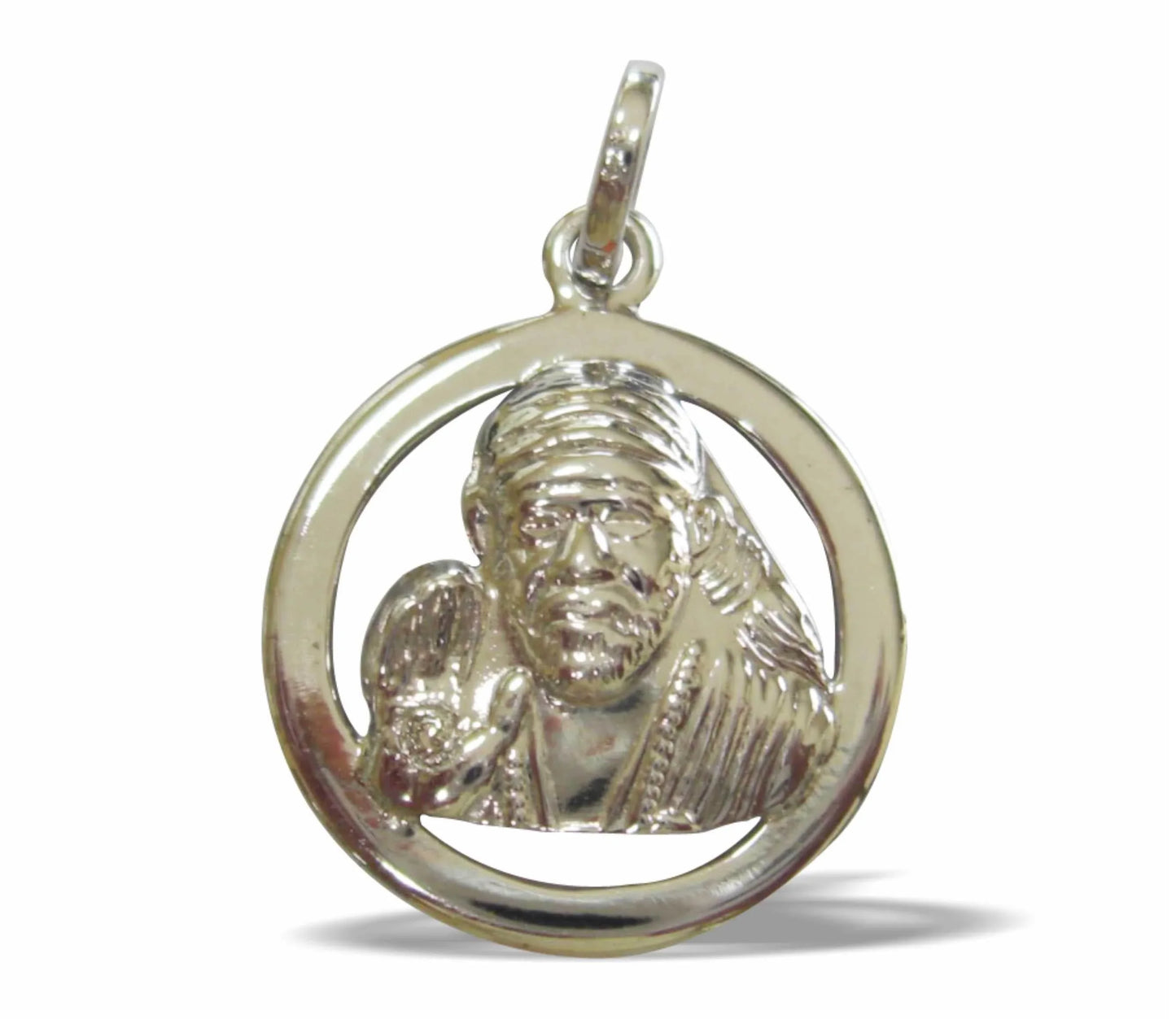 Sai Baba Pendant in Silver - Jewelslane