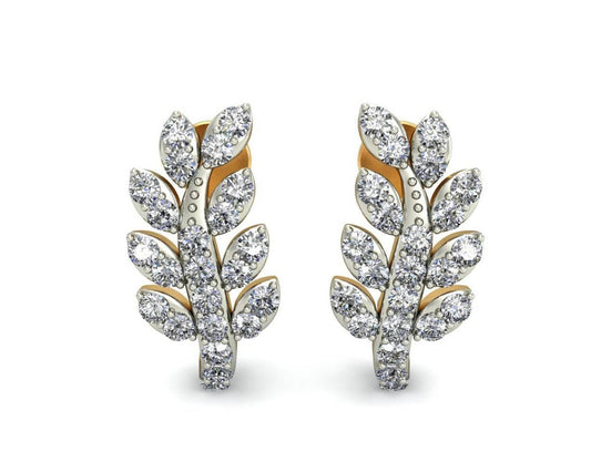Sain Diamond Earring Half Balis in Gold - Jewelslane