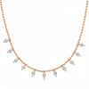 Sam Lab Grown Marquee Shape Floating Diamonds Necklace - Jewelslane