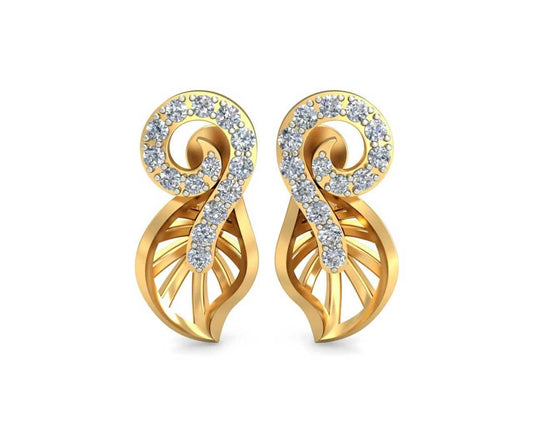 Sama Designer Diamond Earrings in gold - Jewelslane