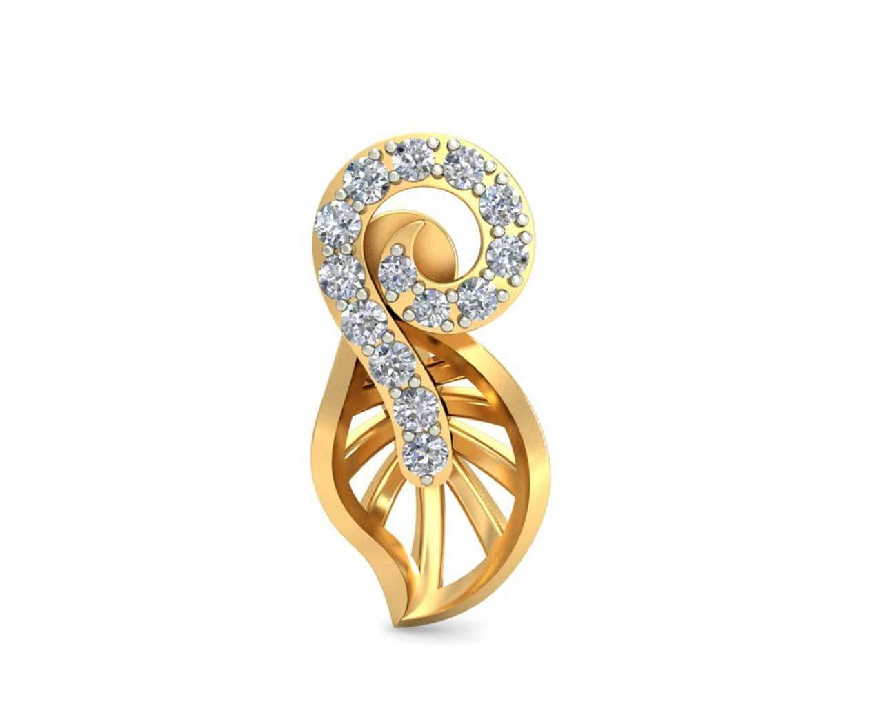 Sama Designer Diamond Earrings in gold - Jewelslane