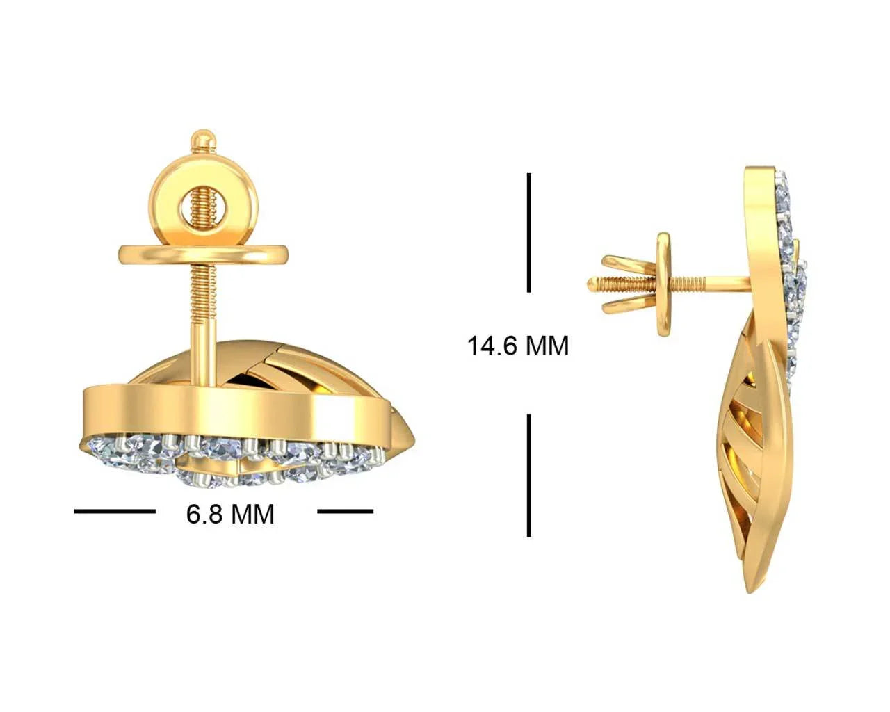 Sama Designer Diamond Earrings in gold - Jewelslane